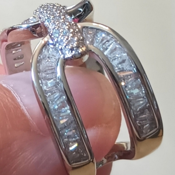 925 Silver Baguette Ring - Picture 7 of 16